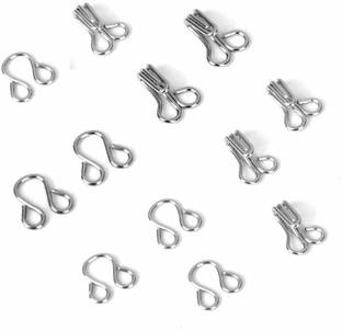 snehatrends Combo Bra Hooks and Eyes Clothing Sewing Pack of 100 Sets Silver Hook Eye
