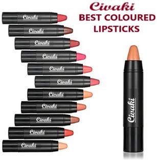 CIVAKI 12 Best Color Pencil LIpstick Shades