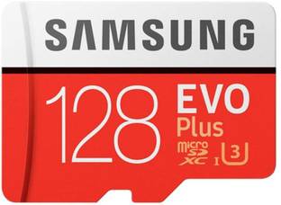 SAMSUNG MB-MC128GA/APC Evo Plus 128 GB SDXC Class 10 100 MB/s  Memory Card Compatible with Mobile, Tablet, Computer
