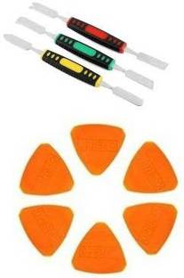 ARONET Stainless steel spudger pry tool (fine grip) with antistatic fiber plastic triangular shape openers Hand Tool Kit