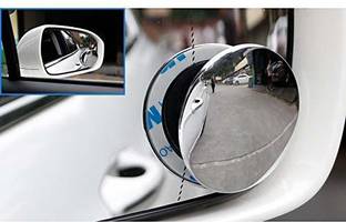 LAVITRA 360 Degree Car Wide Angle Round Convex Blind Spot Mirror Plastic Car Mirror Cover
