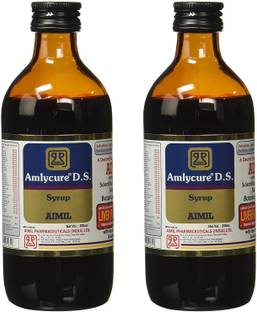 AIMIL Amlycure D.S. Syrup for Liver Health Natural Liver Herbal Tonic | Improves Cell Function and Increases Immunity (Pack of 2)