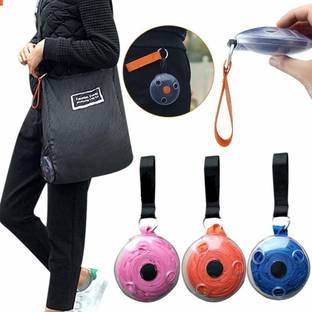 The Vogue Nation Reusable Grocery Bag, Foldable Portable Supermarket Shopping Bag, Nylon Grocery Tote Roll Up In Small Case Grocery Bag