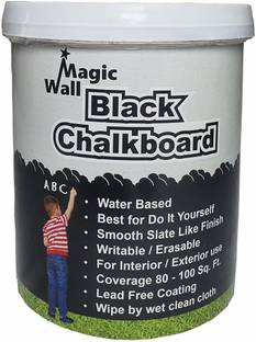 MagicWall Black Chalkboard Paint |1 liter - Matt finish | Water Base Water Base Paint for Walls & Boards.