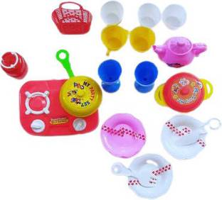 MGT CREATION Kitchen Set Toy, Kitchen Set for Kids, 21 Pieces Kitchen Set