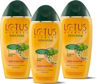 LOTUS HERBALS Kera-veda Soyashine Soya Protein & Brahmi Shampoo_ 200 ml ( Pack Of 3 )
