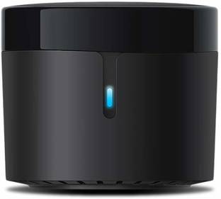broadlink RM4 Mini Universal Remote Wi-Fi IR Control Hub_Certified WWA (Work with Alexa)_ Black Smart Switch