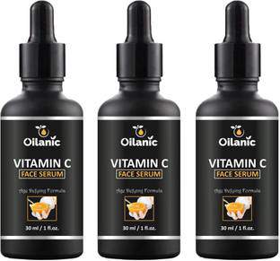 Oilanic Premium Vitamin C Facial Serum- For Skin Whitening and Anti Ageing Combo pack of 3 bottles of 30 ml(90 ml)