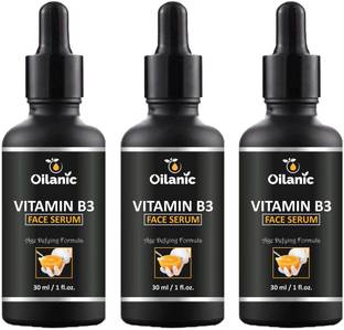 Oilanic 100% Pure & Natural Vitamin B3 Serum- For Skin Whtening, Brightening & Anti Aging Combo Pack of 3 Bottles of 30 ml(90 ml)