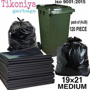 Tikoniya garbage bag pack of 4 (120) 19*21 Medium 15 L Garbage Bag  Pack Of 120