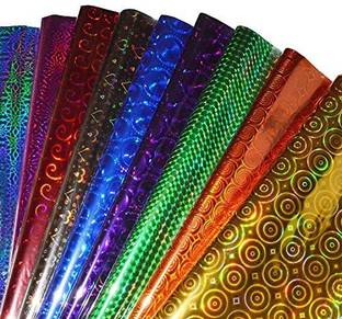 Ditya Crafts Multi colour gift wrapping paper set of 50 papers Ditya Crafts Gift wrapping paper for multi purpose uses. One can use it for a gift wrapping , school project, decoration etc. A packet includes 50 sheets. 10 sheets of each design. plastic Gift Wrapper