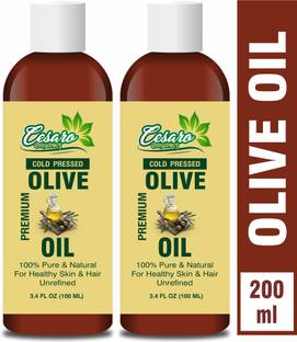 Cesaro Organics Coldpressed Olive Carrier Oil for Hair, Skin & Face Hair Oil
