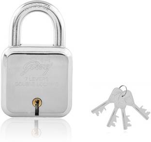 Godrej 7 levers square lock (4 keys) Padlock