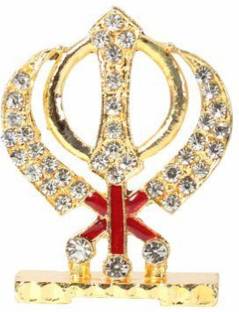 AutoStark Waheguru Khanda Car Dashboard God Idol Decorative Showpiece  -  7 cm