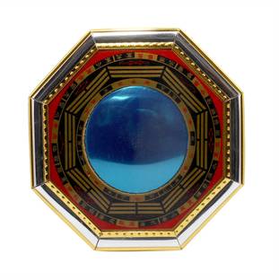 Vastu Art Vastu, Feng Shui, Pakwa Mirror For Protection And Remove Out Side Negetive Energy Decorative Showpiece  -  15 cm
