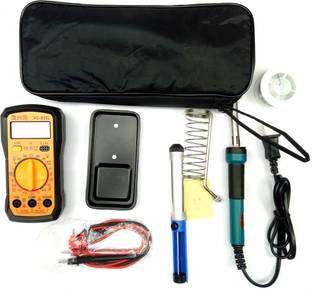 KitsGuru Soldering Iron 40W with pouch + Wire + Soldering stand, sponge and Pump + Multimeter 40 W Simple