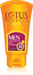 LOTUS HERBALS Sunscreen - SPF 30 PA+++ Safe Sun Advanced Daily UV Shield