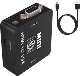 MX  TV-out Cable HDMI to VGA Converter Adapter Box With Audio 1080p for PC Laptop PS3 Projector