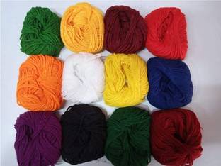 imtion Multicolour 12 Different Wool Best Quality Use of Art & Craft work knitting Whool