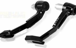 auto trends MOTORCYCLE ADJUSTABLE BRAKE CLUTCH LEVERS PROTECTOR BRUSH MOTORCYCLE PROGUARD SYSTEM GUARD CNC LEVER PROTECTOR GUARD BLACK Handlebar Hand Guard