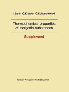 Thermochemical properties of inorganic substances