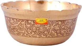 Shivshakti Arts Brass Serving Bowl Brass Bowl - Tableware & Pooja Katori ( Designer, Heavy Gauge - 180 ml ) - 1 Piece