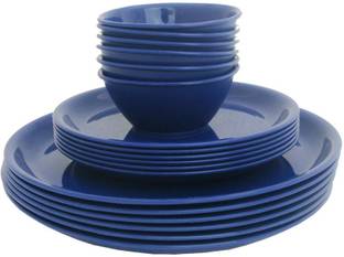 Incrizma Pack of 18 PP (Polypropylene) Dinner Set