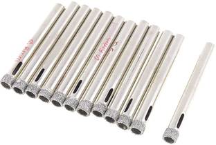uptodateprouducts 12 Pcs 6mm Diamond Tool Drill Bit Granite Tile Glass Hole Saw Glass Drill Bit
