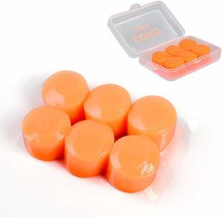 NAT ANTIBACTERIAL SOFT SILICON Sound Reducing Reusable Ear Plugs for Sleep, Meditation, Study, Swim with Carry Case PACK OF 3 PAIR Ear Plug