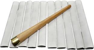 APPS SPORTS Bat Grip Set of 10 Cricket Bat Handle Grip + One Wooden Cricket Bat Cone Chevron