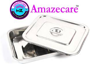AMAZECARE ™10" inch x 8" inch Instrument Tray With Lid Reusable Medical Tray