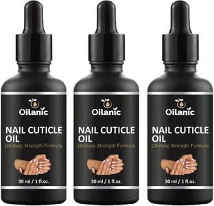 Oilanic 100% Pure & Natural Nail & Cutical Oil - To Soften Cuticles and Revitalize Nails Combo Pack of 3 bottles of 30 ml(90 ml) Pink