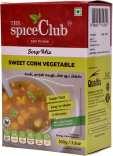 The Spice Club Sweet Corn Vegetables Soup Mix 100g - Delicious, Low Fat, Super Fast, Make in just 5 minutes