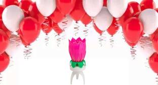 Devansh enterprises Solid 50 Balloons With 1Musical Candle(25 Red,25 White) Balloon