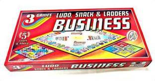 TECHNOHOLIC 3 in 1 LSB Game ( Ludo, Snakes & Ladders and Business ) Educational Board Game Party & Fun Board Game