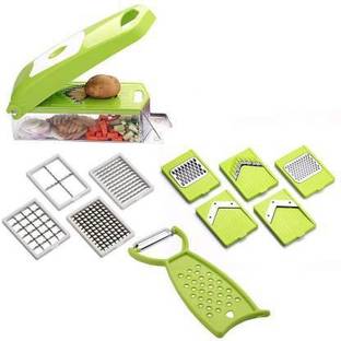 The Moon Impex 12 in 1 Multi-Function Chopper, Vegetable & Fruit Slicer, Chopper, Chipser, Chaff Cutter and Dicer Vegetable Grater & Slicer (1 CHOPPER WITH 12 BLADES) Vegetable & Fruit Slicer