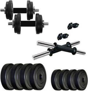 GYM BANDITS 20 KG PVC Dumbbell Set Combo For Home Exercise Adjustable Dumbbell