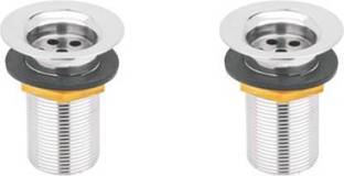 Hercai Stainless Steel Waste Coupling For Wash Basin 4 Inch set of 2 Health  Faucet