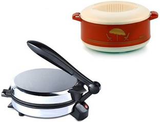 ECO SHOPEE COMBO OF NATIONAL DETACHABLE ROTI MAKER WITH CASSEROLE Roti/Khakhra Maker