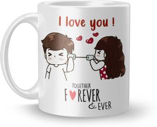 Dreamcart Cute Couple I Love You Design Print gift for Girlfriend Ceramic Coffee Mug