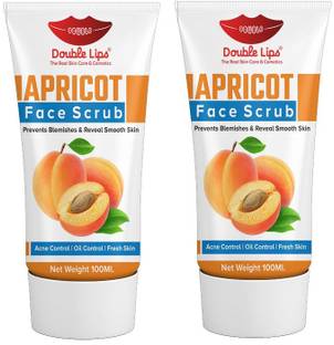 DOUBLE LIPS Face Care Revitalizing Tan-removal Apricot Scrub 100 ml (pack of 2) Scrub