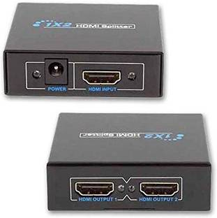 hybite 1x2 HDMI Splitter 2 Ports, HDMI Splitter 1 in 2 Out, Supports 3D 4K x 2K 30HZ Full HD 1080P, Support Four TVs or Multi Monitor Adapter at Same Time- Media Streaming Device