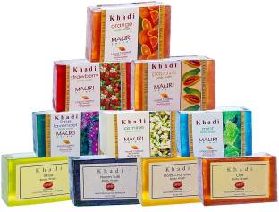 Khadi Mauri Herbal Ayurvedic Soap, Assorted, 125g (Pack of 10)