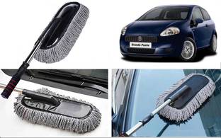 Selifaur D66 Microfiber Flexible Duster, Car Cleaning Brushes, Dry / Wet Home, Kitchen, Office Cleaning Brush with Expandable Handle Grand Punto Wet and Dry Duster Set