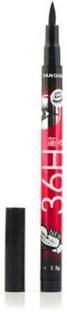 YANQINA High quality waterproof liquid eye liner 36hours no smudge suitable for contact lens users also 6 g (Deep black) 6 ml