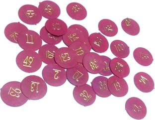 nawani Plastic Numerical Token/Coins ( 1 to 100 ) Number Coins.Colour As per Avelable.