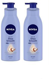 NIVEA Shea-Smooth Body lotion ,Pack of 2,Men and Women