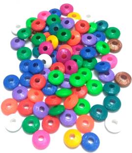 nawani Multicolored PVC Buttons, 50 pcs, Size 2 x 2 cm, Used in Sewing, Scrap Booking, Art & Craft, Decorations etc Plastic Buttons
