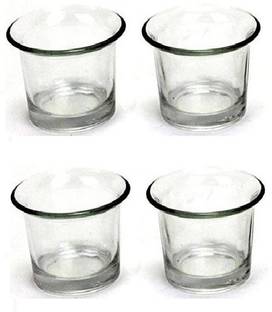 Green Plant indoor Holder1013 Glass 4 - Cup Candle Holder