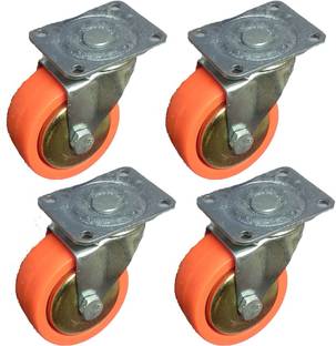 NRT 360 DEGREE ORANGE SINGLE ROTATING TROLLEY WHEEL Appliance Furniture Caster